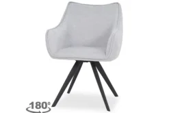 Eetkamerstoelen-Tower Living Eetkamerstoel Light Grey Riviera