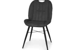 Eetkamerstoelen-Olijk Eetkamerstoel Luxor Antraciet Eva