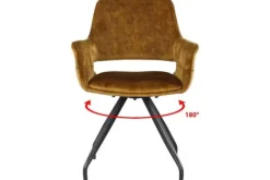 Best Eetkamerstoel Oker Velvet Capp Eetkamerstoelen