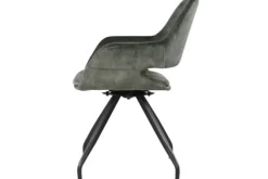 Eetkamerstoelen-Livingfurn Eetkamerstoel Olive Velvet Capp