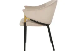 Eetkamerstoelen-Tweede Kans Eetkamerstoel S4578 Khaki Velvet