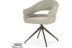Eetkamerstoelen-Eleonora Meubelen Eetkamerstoel Taupe 96457 Hailey