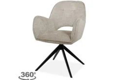 Eetkamerstoelen-MySons Eetkamerstoel Taupe Alicia