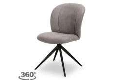 Eetkamerstoelen-Label51 Eetkamerstoel Taupe Micro Suede DX-74.024 Kimo