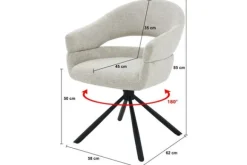 Eetkamerstoelen-Livingfurn Eetkamerstoel Toffee Linn