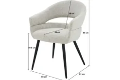 Eetkamerstoelen-Livingfurn Eetkamerstoel Toffee Megan