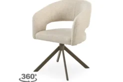 Hot Eetkamerstoel Tyler Cream - bruin Ekoda Eetkamerstoelen