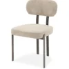 Eetkamerstoelen-Kaizen Design Eetkamerstoel Wave Beige - Anodic Brown Ravon