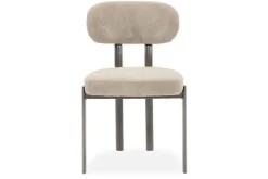 Eetkamerstoelen-Kaizen Design Eetkamerstoel Wave Beige - Anodic Brown Ravon