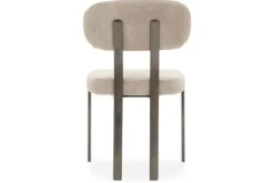 Eetkamerstoelen-Kaizen Design Eetkamerstoel Wave Beige - Anodic Brown Ravon