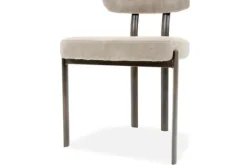Eetkamerstoelen-Kaizen Design Eetkamerstoel Wave Beige - Anodic Brown Ravon