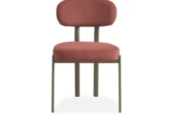 Online Eetkamerstoel Wave Burned Orange - Anodic Brown Ravon Eetkamerstoelen