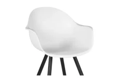 Eetkamerstoelen-Label51 Eetkamerstoel Wit FF-45.000 Luca