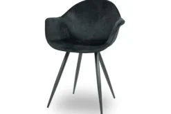 Eetkamerstoelen-Label51 Eetkamerstoel Zwart FF-45.035 Forli