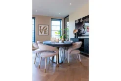 Eettafels-Richmond Interiors Eetkamertafel black rustic 210955 Macaron