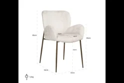 Discount Eetstoel 212329 Cream Fusion Amber Eetkamerstoelen
