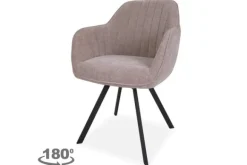 Eetkamerstoelen-Tower Living Eetstoel Beige Grey Bruno