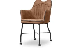 Clearance Eetstoel cognac Daira Eetkamerstoelen