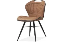 Eetkamerstoelen-Olijk Eetstoel Cognac Daphna