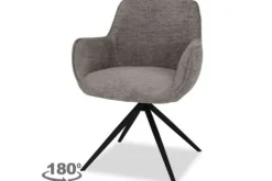 Eetkamerstoelen-By Amelie Eetstoel Mona 464 Grey Simone