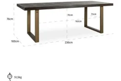 Best Eettafel 212064 Luxor Eettafels