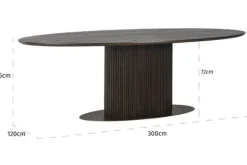 Eettafels-Richmond Interiors Eettafel ovaal 211261 Luxor