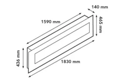Elektrische wandhaard 180 Trivero Sfeerhaarden