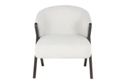 Sale Fauteuil 211290 White Bouclé Mia Ronde Fauteuils