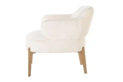 New Fauteuil 211058 White Chenille Venus Ronde Fauteuils