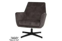 Outlet Fauteuil Antraciet CM-55.000 Toby Draaifauteuils