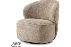 Outlet Fauteuil Beige Belvi Draaifauteuils