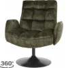 Outlet Fauteuil Dark Green Tropea Draaifauteuils