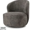 Draaifauteuils-Tower Living Fauteuil Dark Grey Belvi