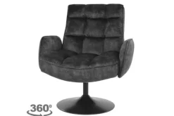Draaifauteuils-Tower Living Fauteuil Dark Grey Tropea