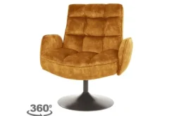 Draaifauteuils-Tower Living Fauteuil Yellow Tropea