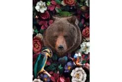 Discount Glasschilderij beer en ijsvogel 080120-796 Schilderijen