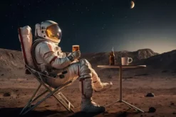 Schilderijen-Ter Halle Glasschilderij Biertje op de Maan 080120-1111