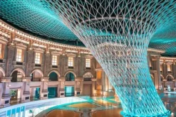 New Glasschilderij blauw atrium 110160-151 Schilderijen