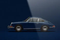 Best Glasschilderij Blue Porsche Schilderijen