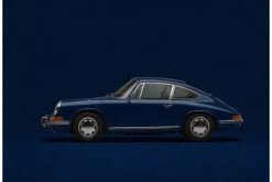 Best Glasschilderij Blue Porsche Schilderijen