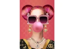 Schilderijen-Ter Halle Glasschilderij Bubblegum 080120C-812