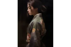 Schilderijen-Urban Cotton Glasschilderij Kimono Tales