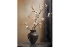 Clearance Glasschilderij Light Blossom Vase Schilderijen