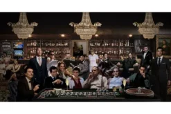 Schilderijen-Ter Halle Glasschilderij Maffia roulette 080160-044