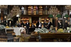 Best Glasschilderij Mafia in de bar 080160-045 Schilderijen