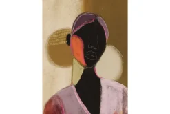 Schilderijen-Urban Cotton Glasschilderij Silhouette Lady