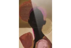 Schilderijen-Urban Cotton Glasschilderij Silhouette Lady