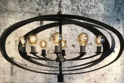 Hanglampen-Leclercq & Bouwman Hanglamp - industrial dark | LB019-8+1 Malibu |