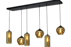 Hanglampen-Masterlight Hanglamp 2261-05-130-25-6-35 Quinto Smoke