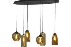 Hanglampen-Masterlight Hanglamp 2264-05-130-50-6-351 Quinto Smoke